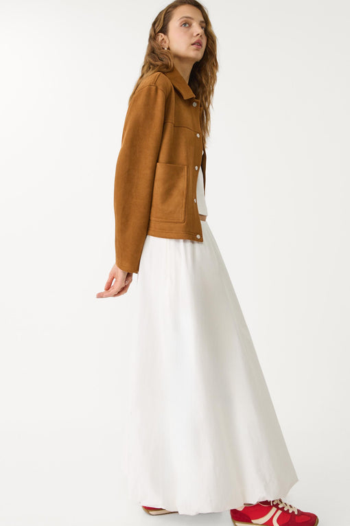 Poplin Balloon Midi Skirt