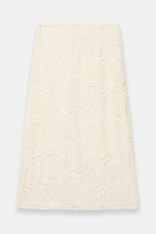 Paisley Crochet Midi Skirt