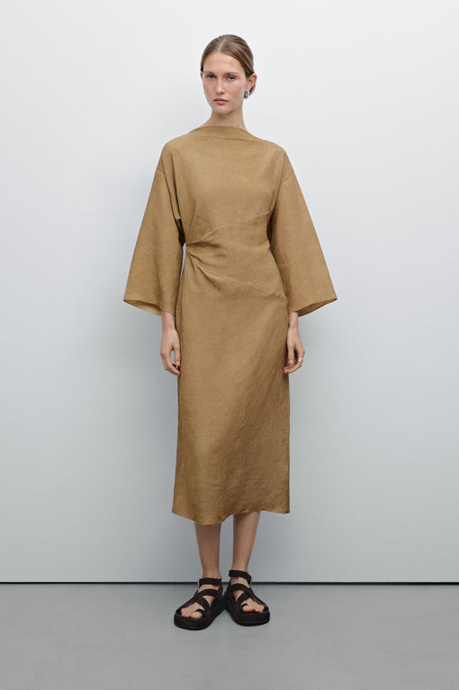 MIDI DRESS WITH SEAM DETAILS