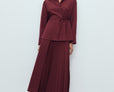 Pleated crossover skirt