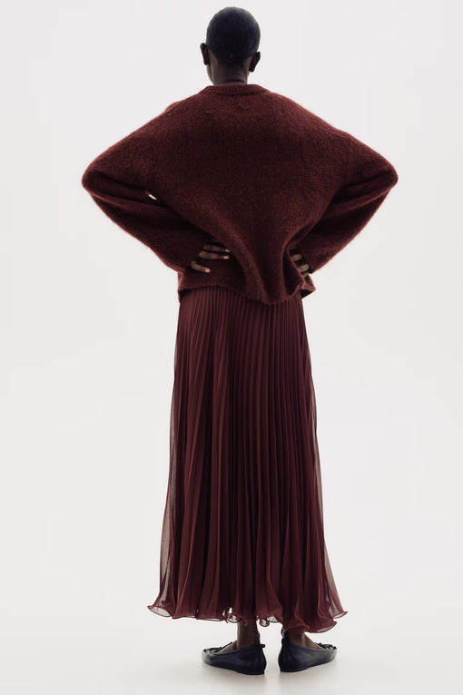 Sheer pleated skirt