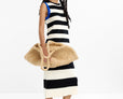 Knit dress with stripes