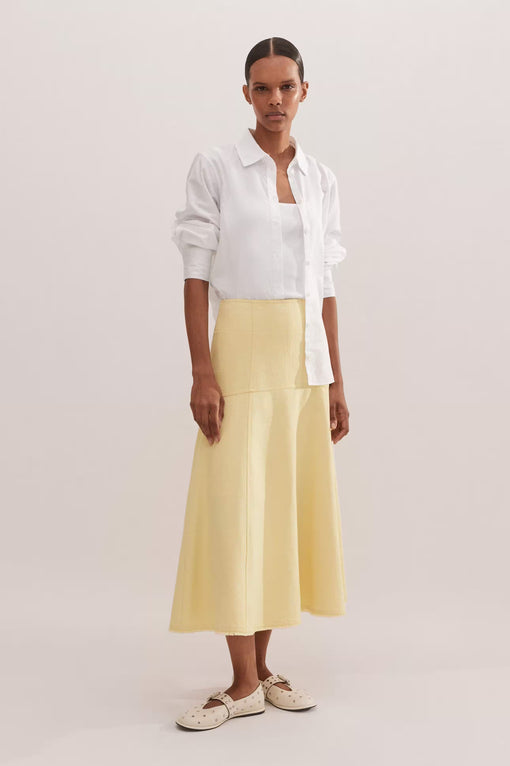 Textured Cotton-Blend Skirt