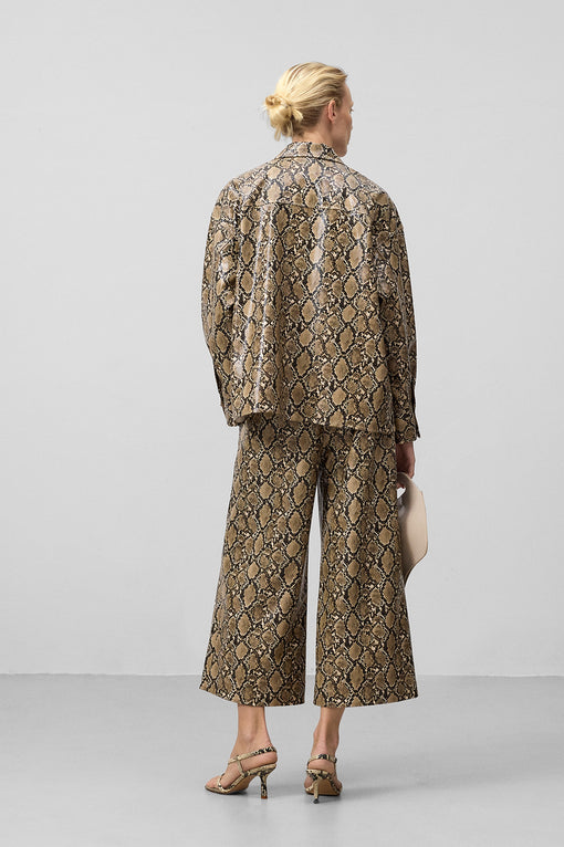 Animal print culotte trousers women