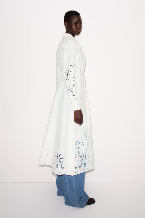 Broderie anglaise shirt dress