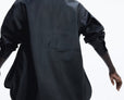 Coated popover blouse
