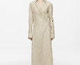 Wrap-Detail Linen Dress