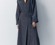 Pleated A-line skirt