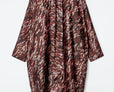 Printed Scarf-Detail Midi Dress