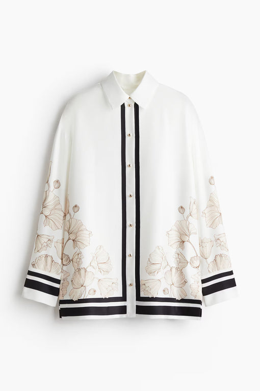 Printed twill shirt