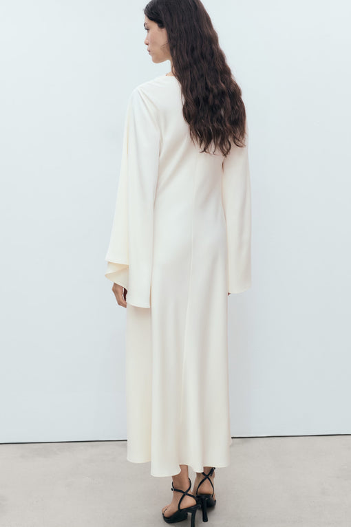 Long satin dress