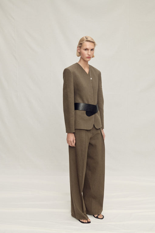 Seamless linen suit jacket