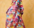 Amira Technical Organza Oversized Long Sleeve Shirt Dress