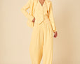 Butter Yellow Wide Leg Trousers