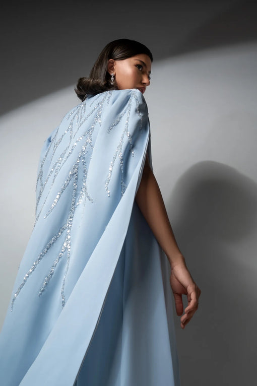 White Cristel cape dress