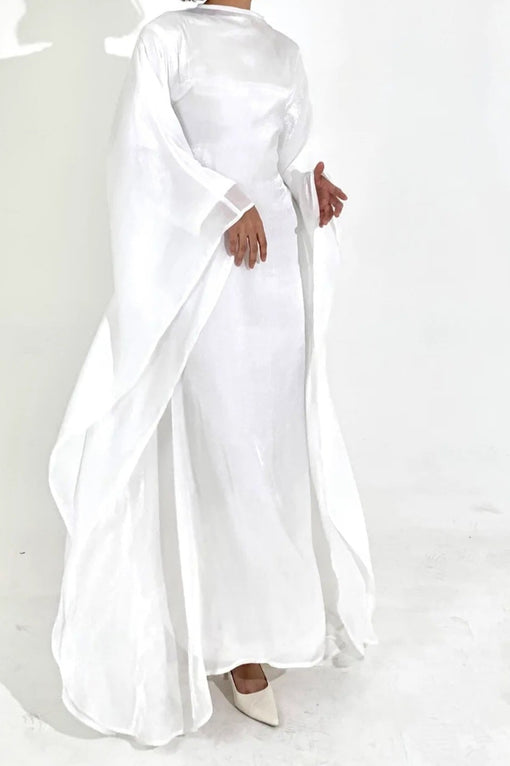 Sheen Kaftan Dress in Pearl