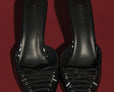 Joanne Patent Lace Up Heels - Black