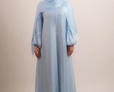 Organza Abaya with balloon sleeves