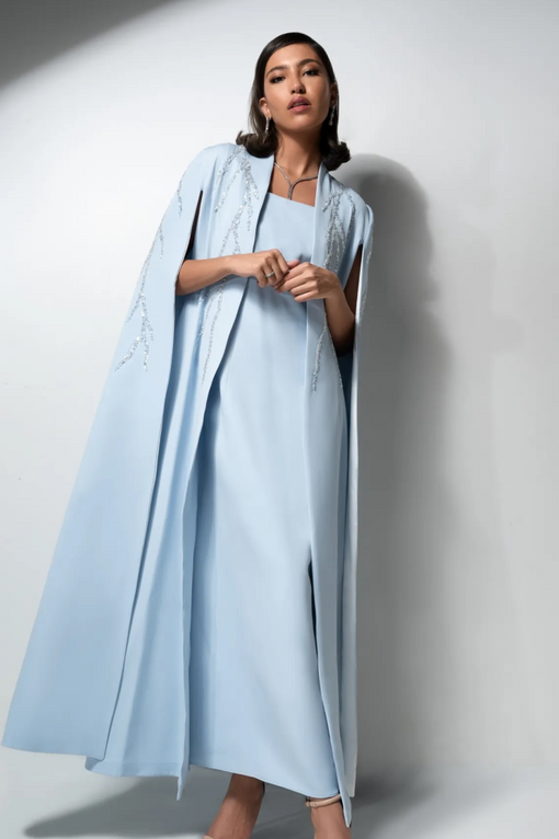 White Cristel cape dress