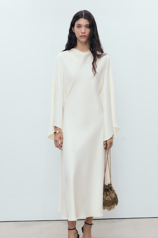 Long satin dress