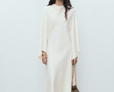 Long satin dress