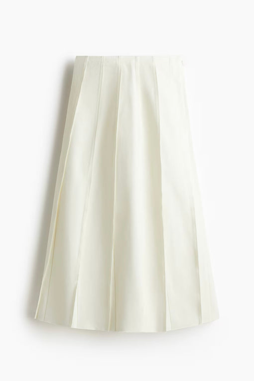 Pleated Twill Skirt