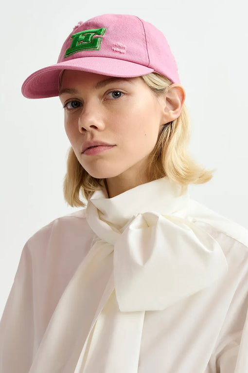 Off-white cotton shirt with pussy bow