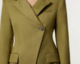 Soft Structured Asymmetric Tailored Single Breasted Blazer