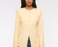 Collarless Suiting Blazer