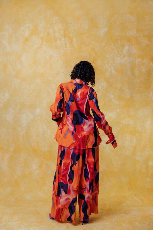 MAWULI PRINTED PLISSE TROUSERS - ZURI PRINT