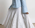 SOLENE LACE MAXI SKIRT - OFF WHITE