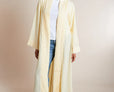 Open Pleat Abaya Buttercream