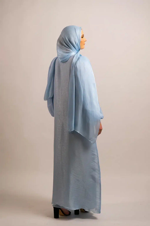 Organza Abaya with balloon sleeves