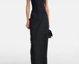 Asymmetric wrap skirt