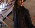Sweater with scarf collar