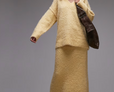 Topshop knitted co-ord v-neck fluffy oversized jumper