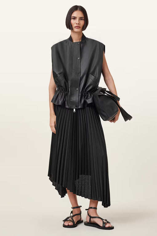 Sofi Relaxed Fit Leather Gilet
