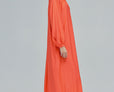 Balloon-sleeved dress