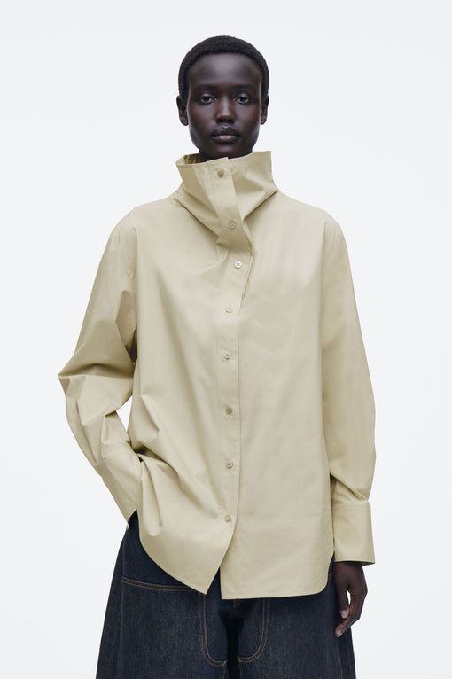 Relaxed Funnel-Neck Shirt