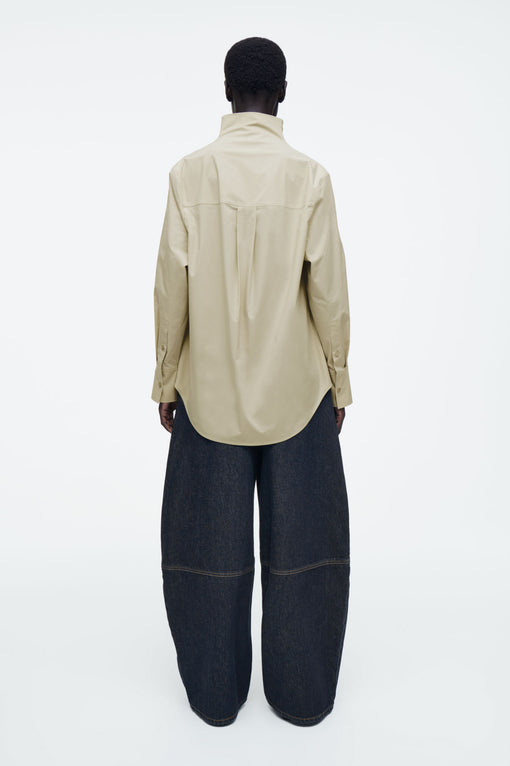 Relaxed Funnel-Neck Shirt