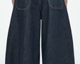 Western Barrel-Leg Raw Denim Trousers