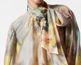 Puff-Sleeve Bow-Detail Blouse
