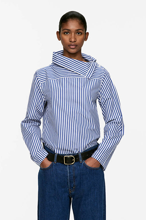 Fold-Collar Blouse