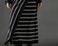Stripe Knitted Wrap Skirt Co Ord