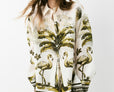 Printed linen shirt