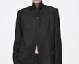 STAND-COLLAR WOOL BLAZER