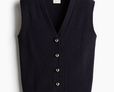 Button-front sweater vest