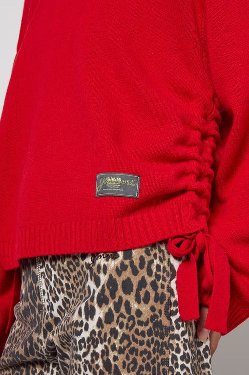Ganni Future Wool-Blend Oversized O-Neck Jumper