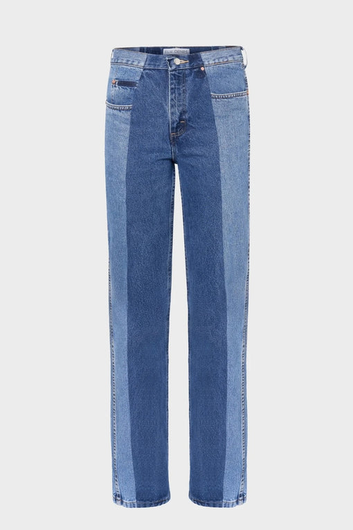 MID DARK BLUE STOVEPIPE JEANS