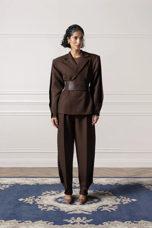 Twist Leg Tailored Trousers